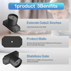 ICERO wall protector base showing anti-slip rubber traction on a doorway