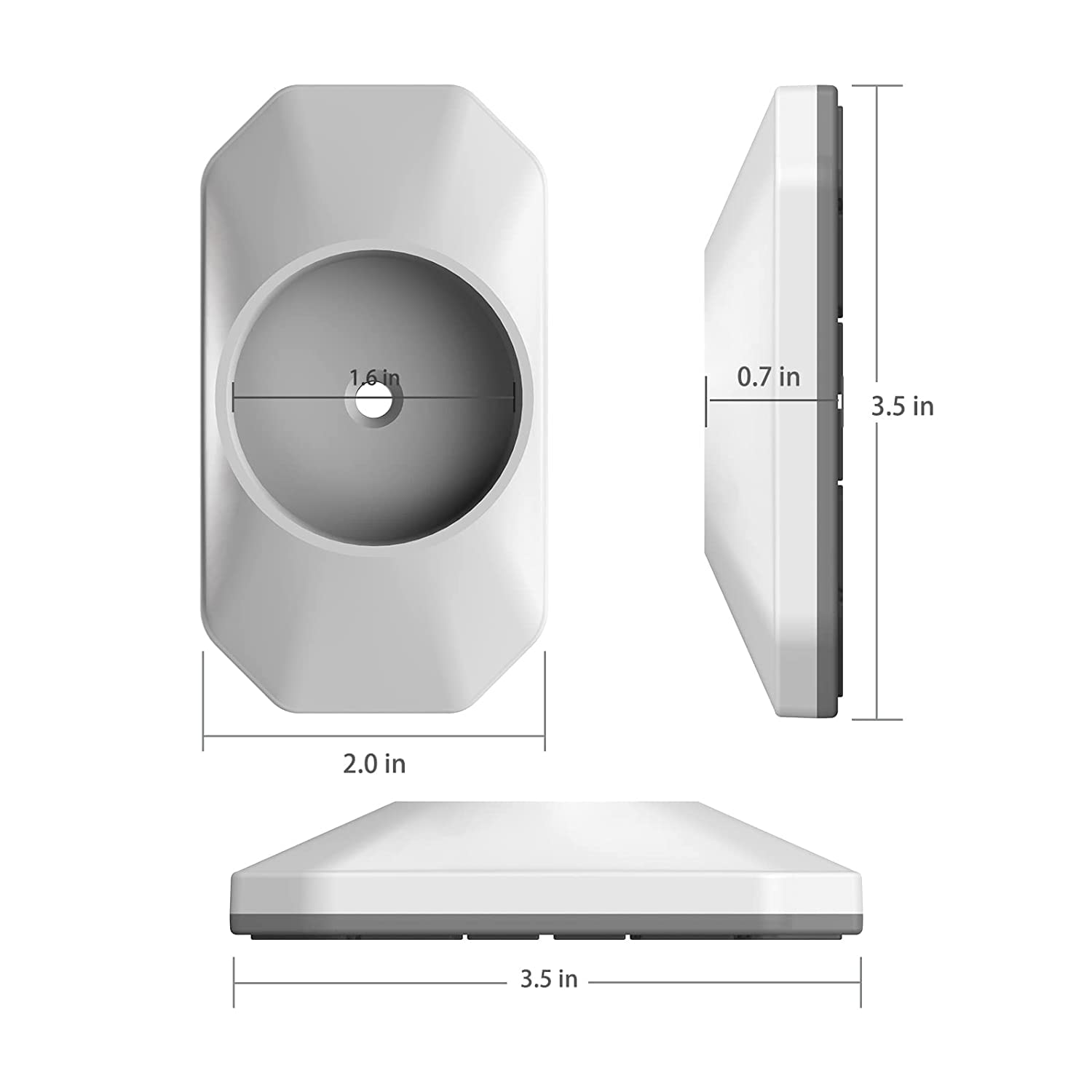 ICERO wall protector with soft rubber backing cushions contact.