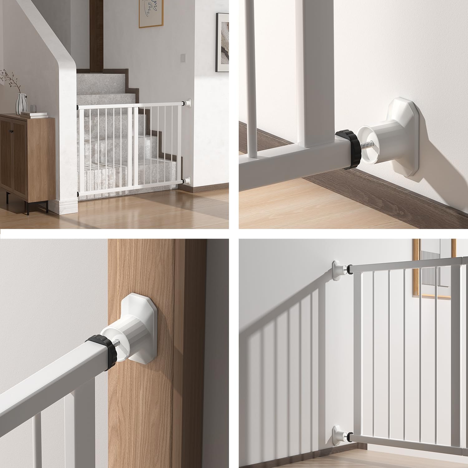 ICERO wall-saver extension helps gates resist slipping with durable rubber backing.