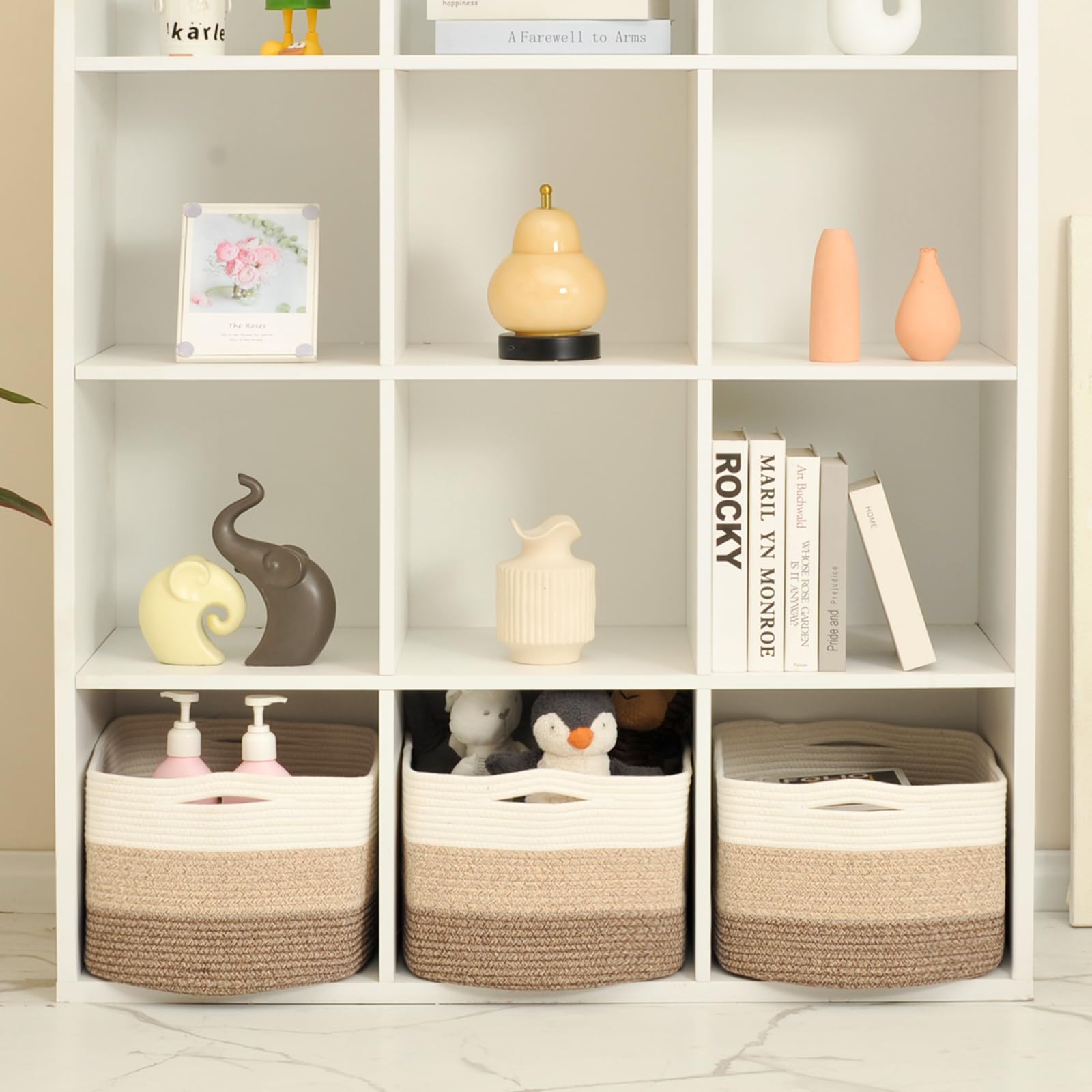 ICERZCZ three-pack storage baskets for versatile home organization