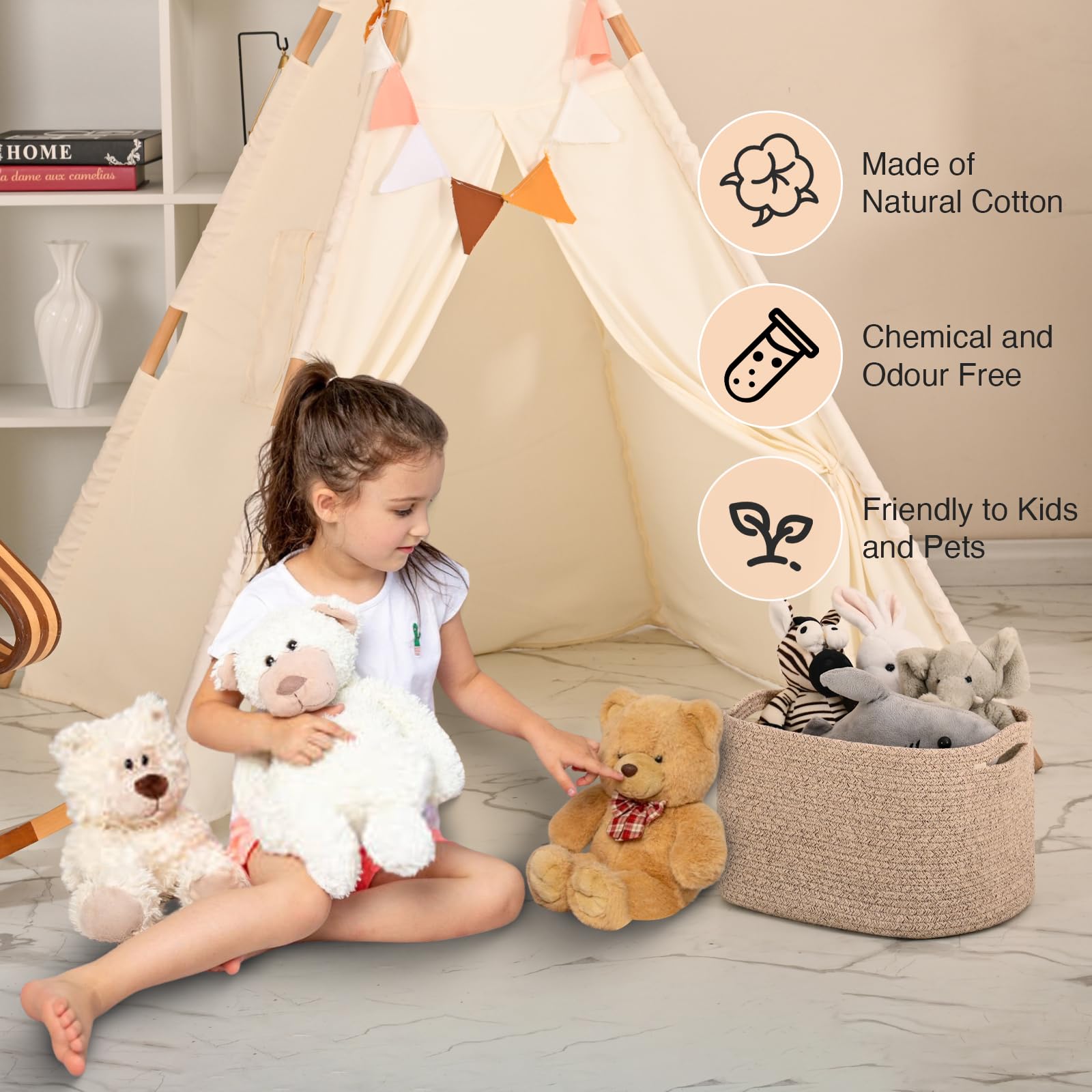ICERZCZ basket used for baby laundry shows practical nursery storage.