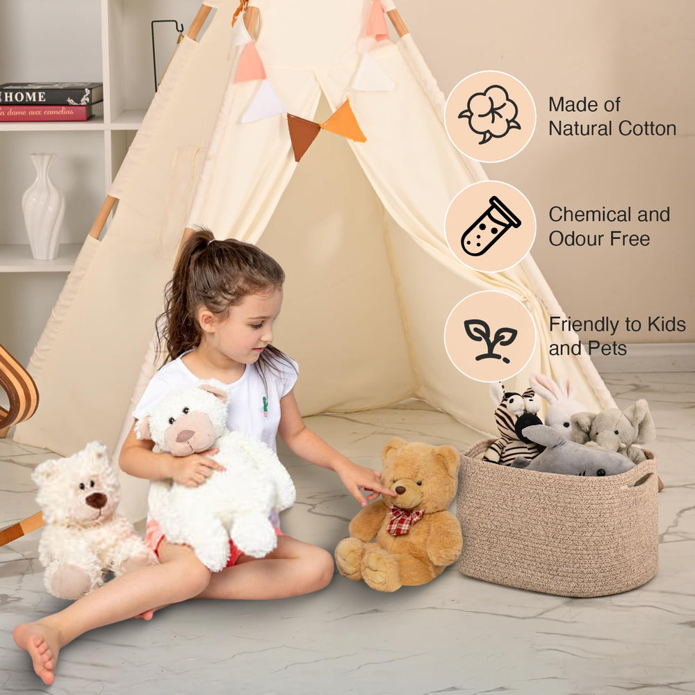 ICERZCZ basket used for baby laundry shows practical nursery storage.