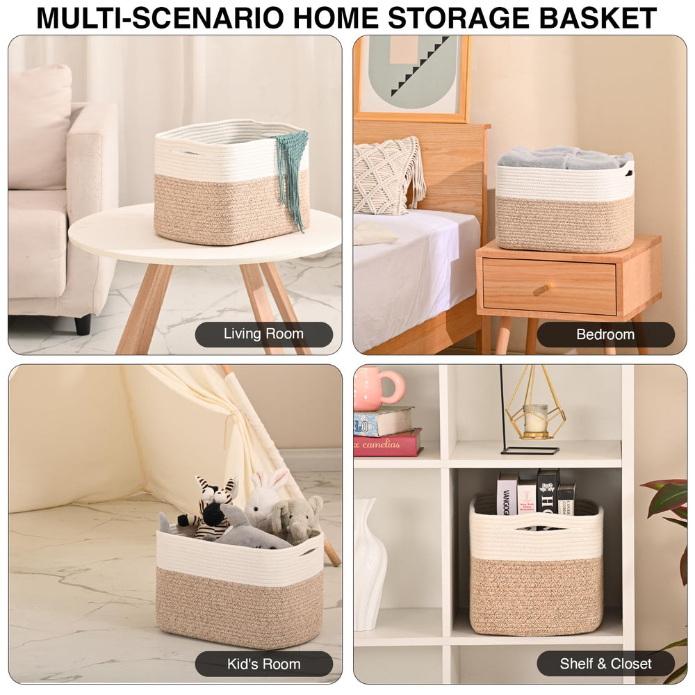 ICERZCZ basket living-room organizer keeps toys and books neatly contained.