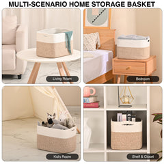 ICERZCZ basket living-room organizer keeps toys and books neatly contained.