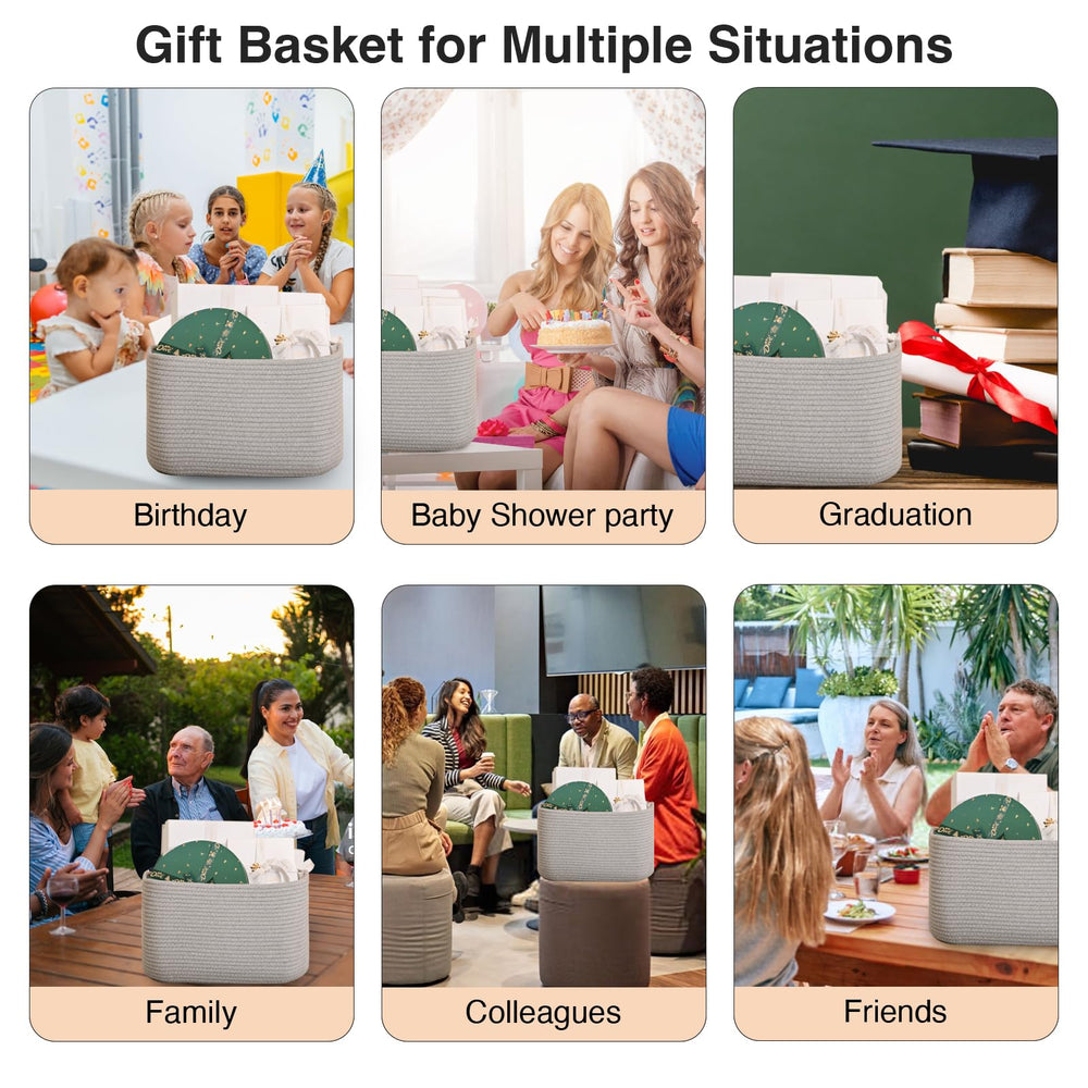 ICERZCZ empty gift basket in bedroom hints at versatile home organization