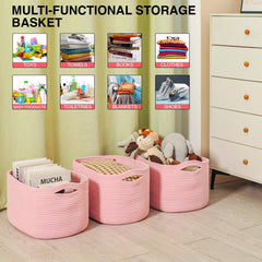 ICERZCZ foldable basket with handles makes moving clutter easy