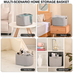 ICERZCZ foldable storage basket demonstrates space-saving design and flexible storage