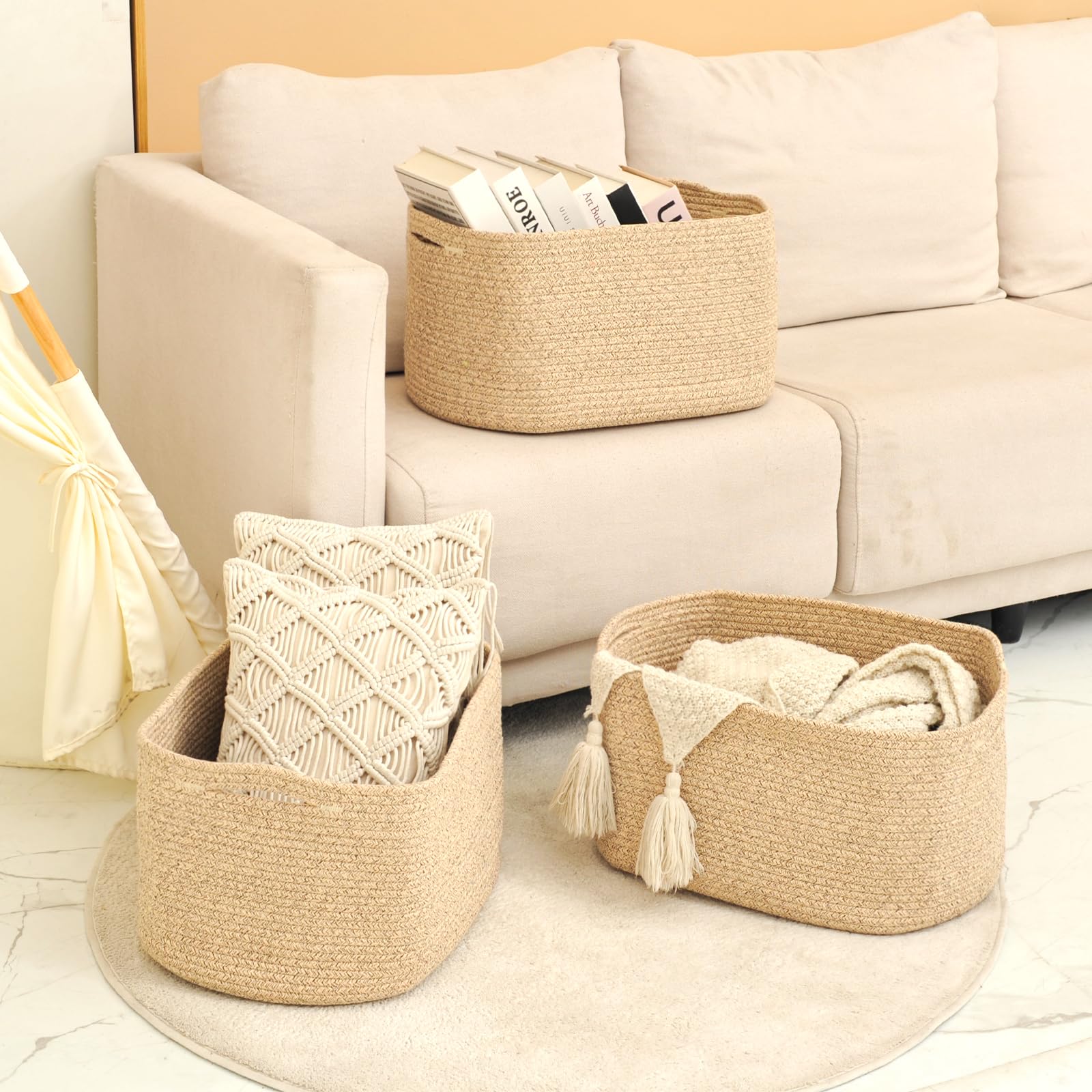 ICERZCZ foldable storage bin saving space when not in use.