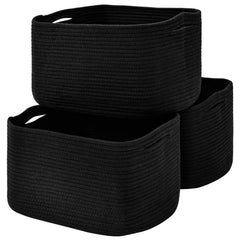 ICERZCZ large storage basket for nursery organization with durable cotton rope construction.
