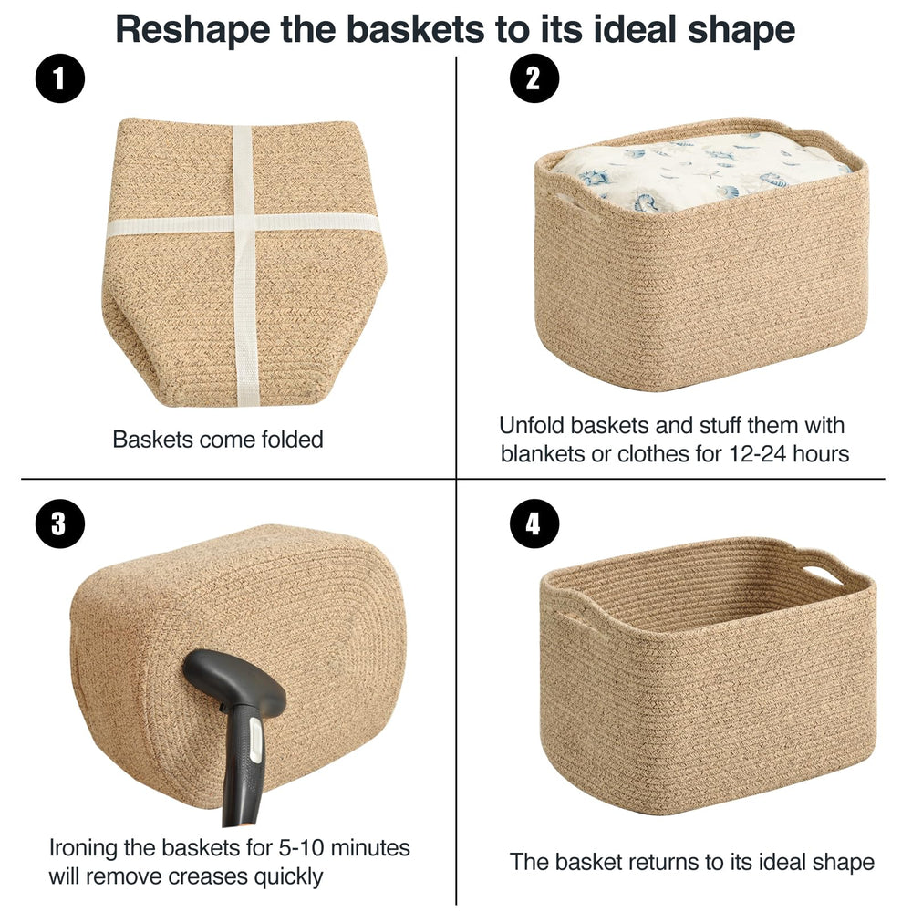 ICERZCZ multi-functional basket in use, elevating home organization with style.