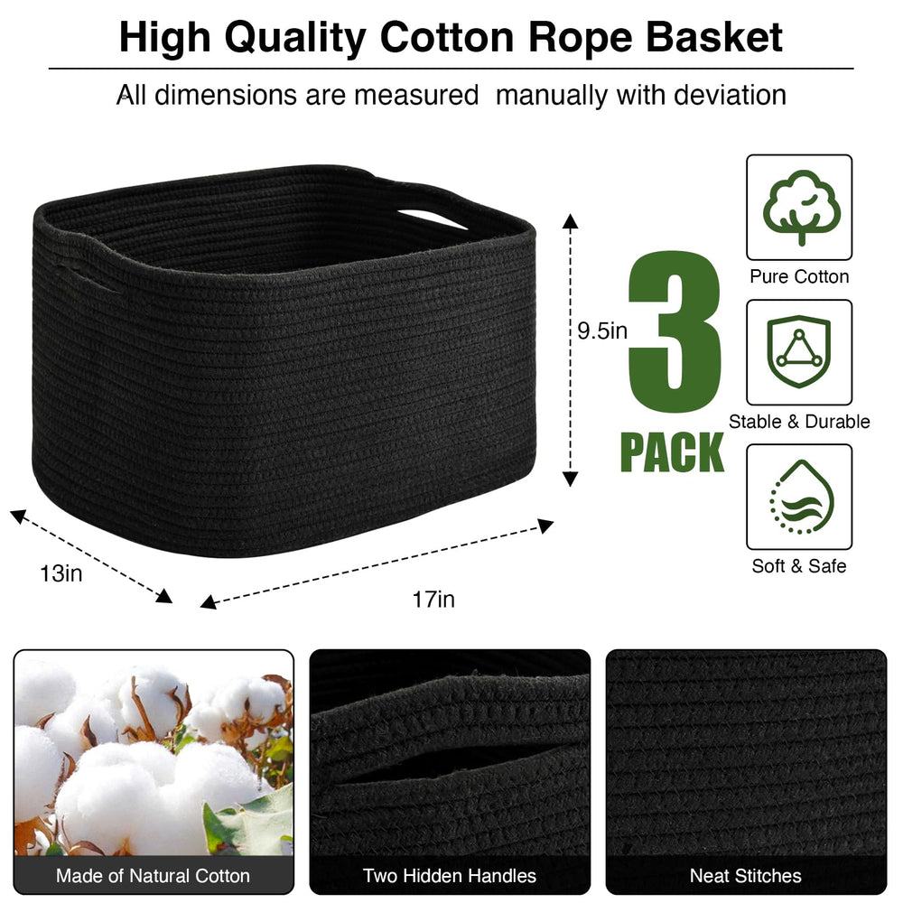 ICERZCZ multi-functional design basket keeps clutter organized in living spaces.