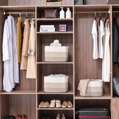 ICERZCZ storage basket folded for compact storage, saving space when not in use.