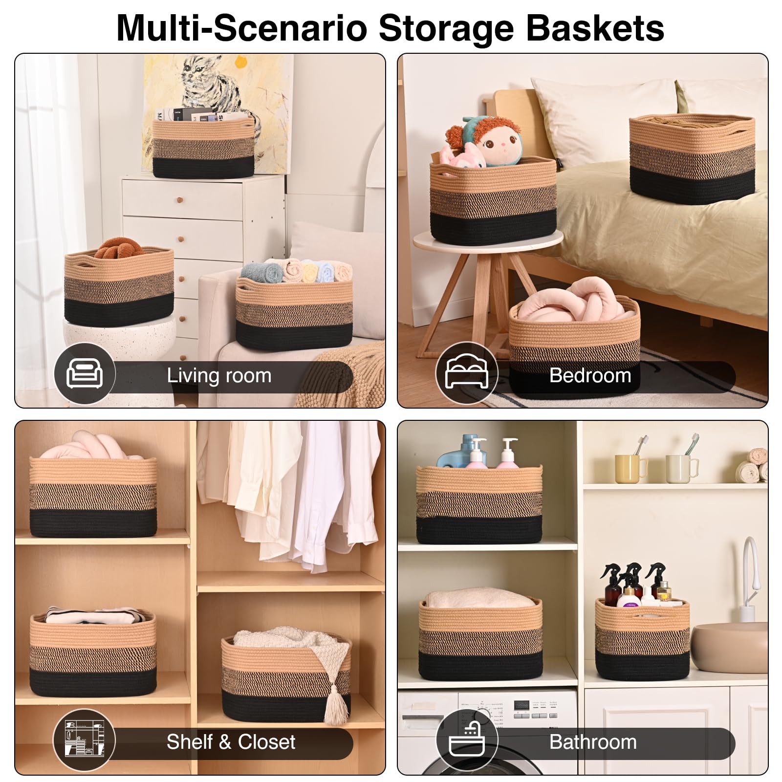 ICERZCZ nursery storage basket keeps toys accessible and tidy.