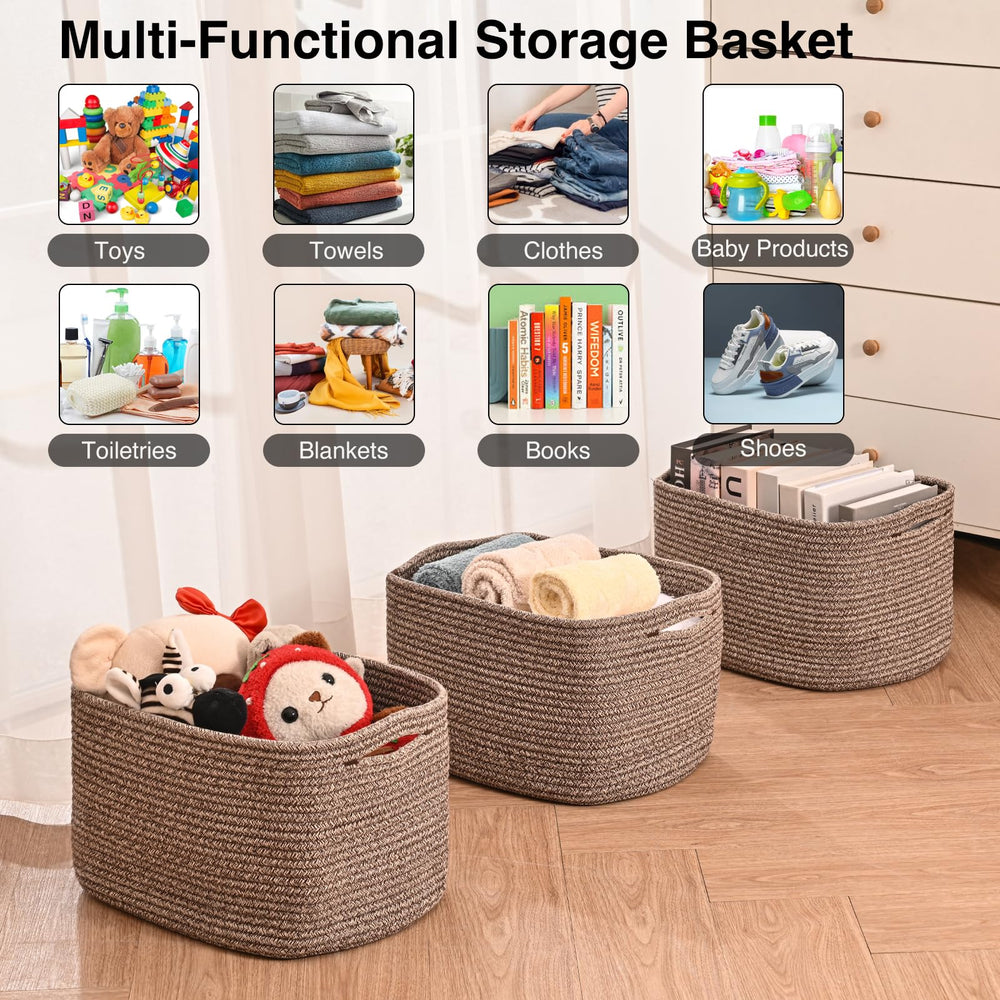 ICERZCZ storage baskets folded for compact storage and space-saving.