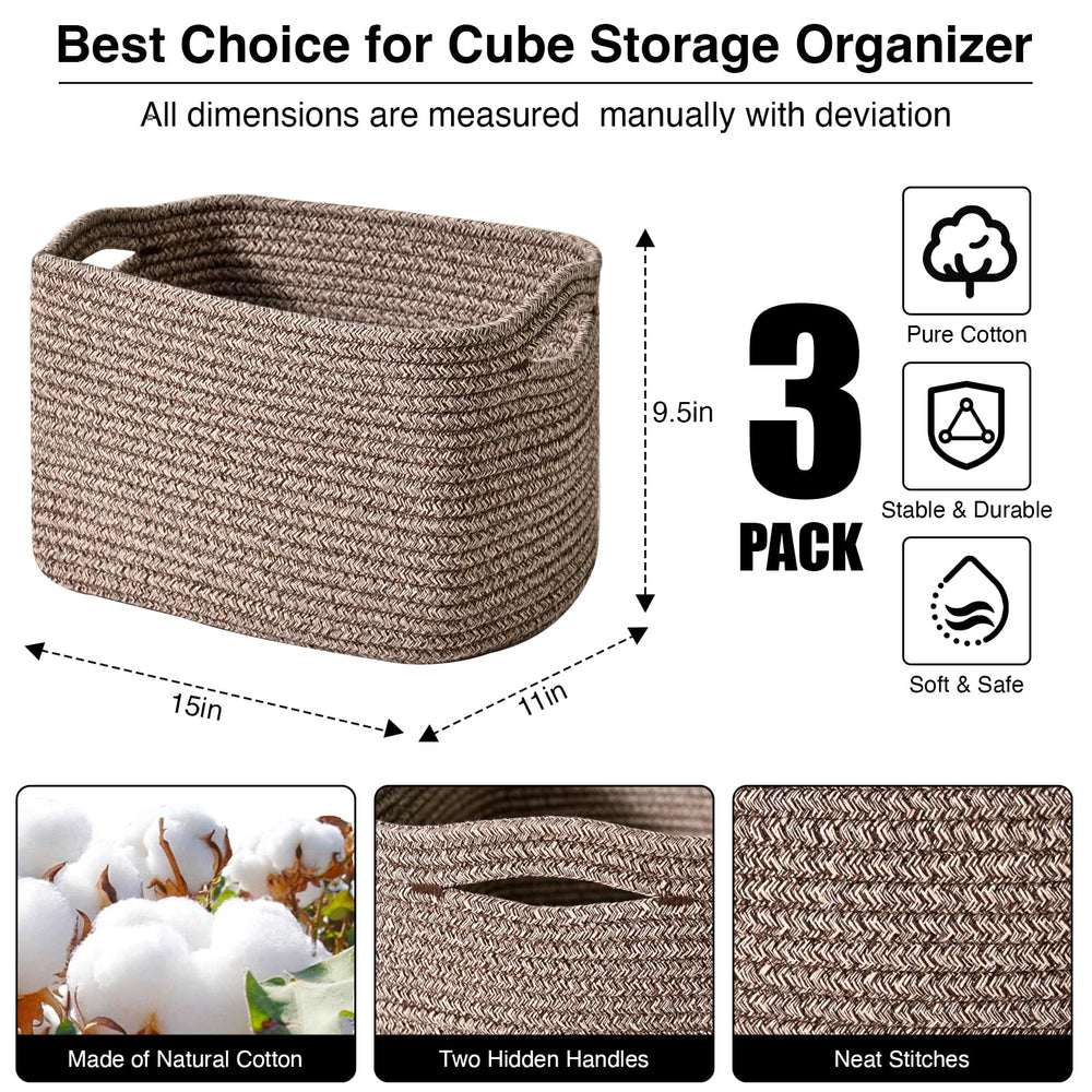 ICERZCZ storage baskets in nursery for toys and towels organization.
