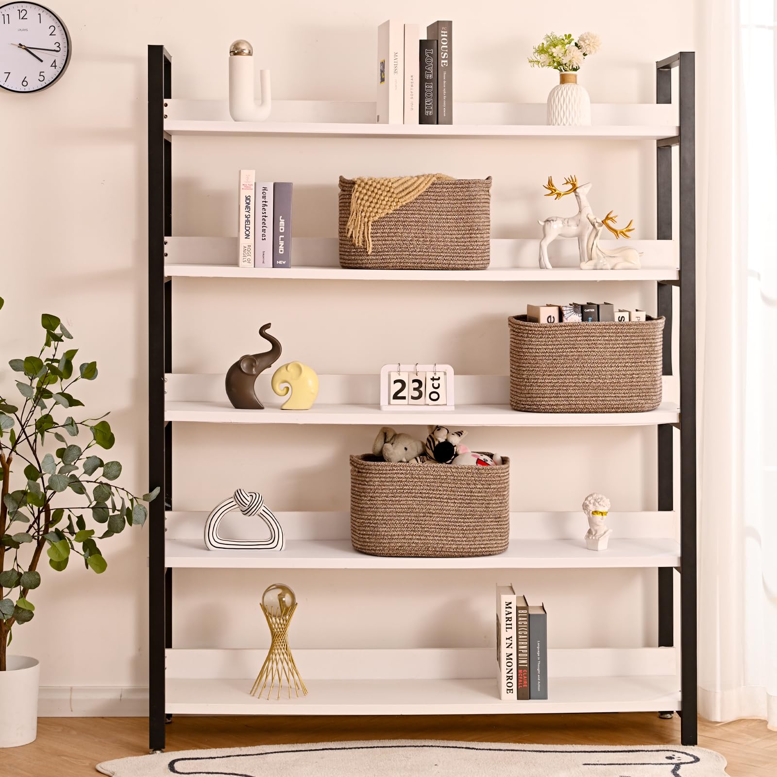 ICERZCZ storage baskets on a shelf showcasing organized space.
