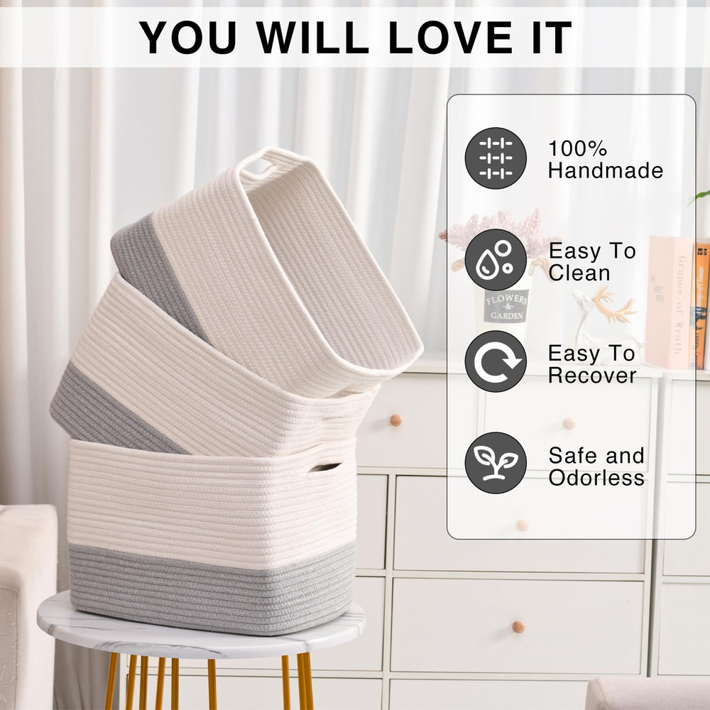ICERZCZ storage baskets foldable-compact-storage save space when not in use.
