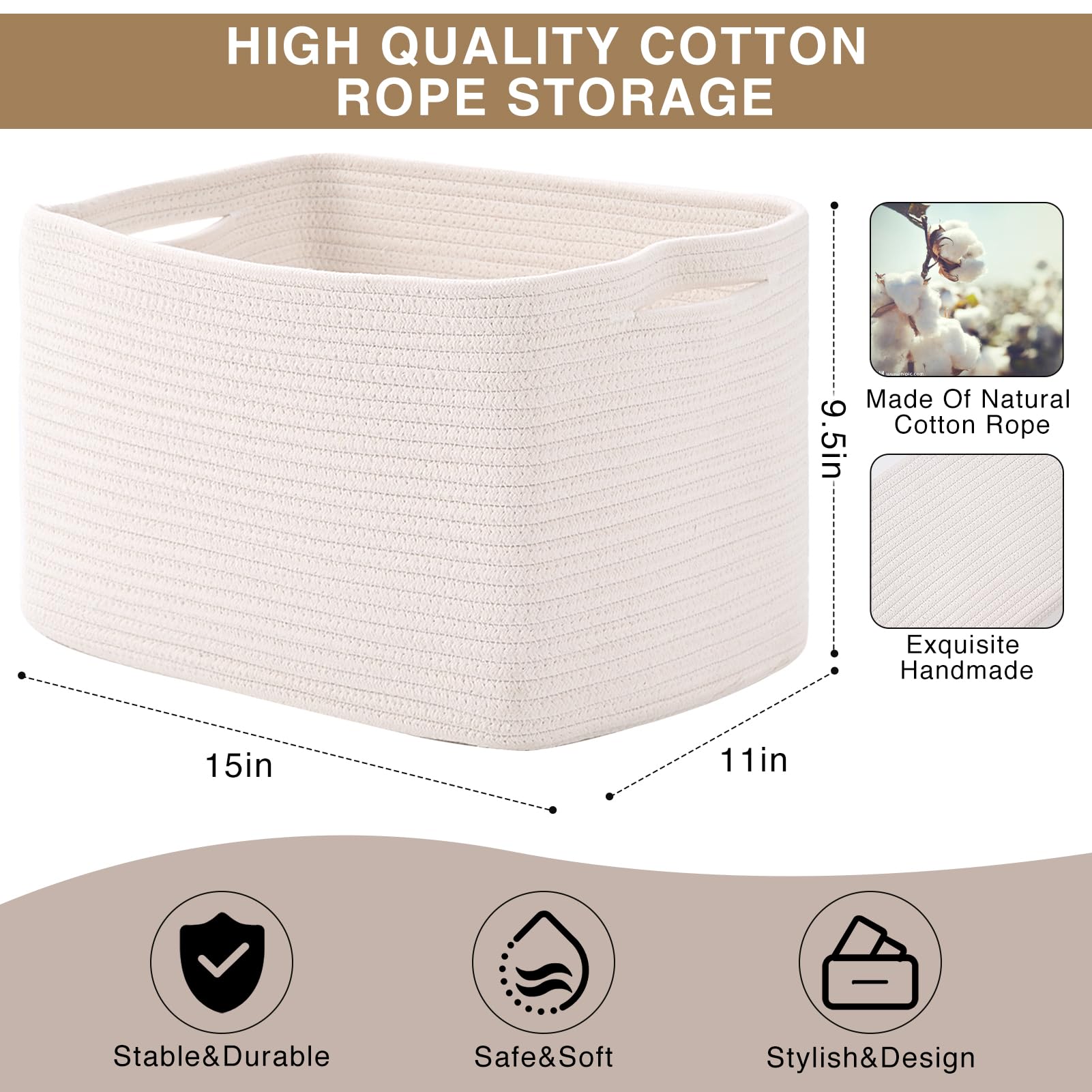 ICERZCZ storage baskets folded flat demonstrating space-saving after use