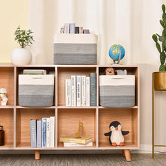 ICERZCZ storage baskets easy-to-carry handles simplify moving items