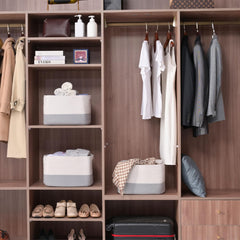 ICERZCZ storage baskets living-room-declutter offer soft, sturdy storage for everyday clutter.