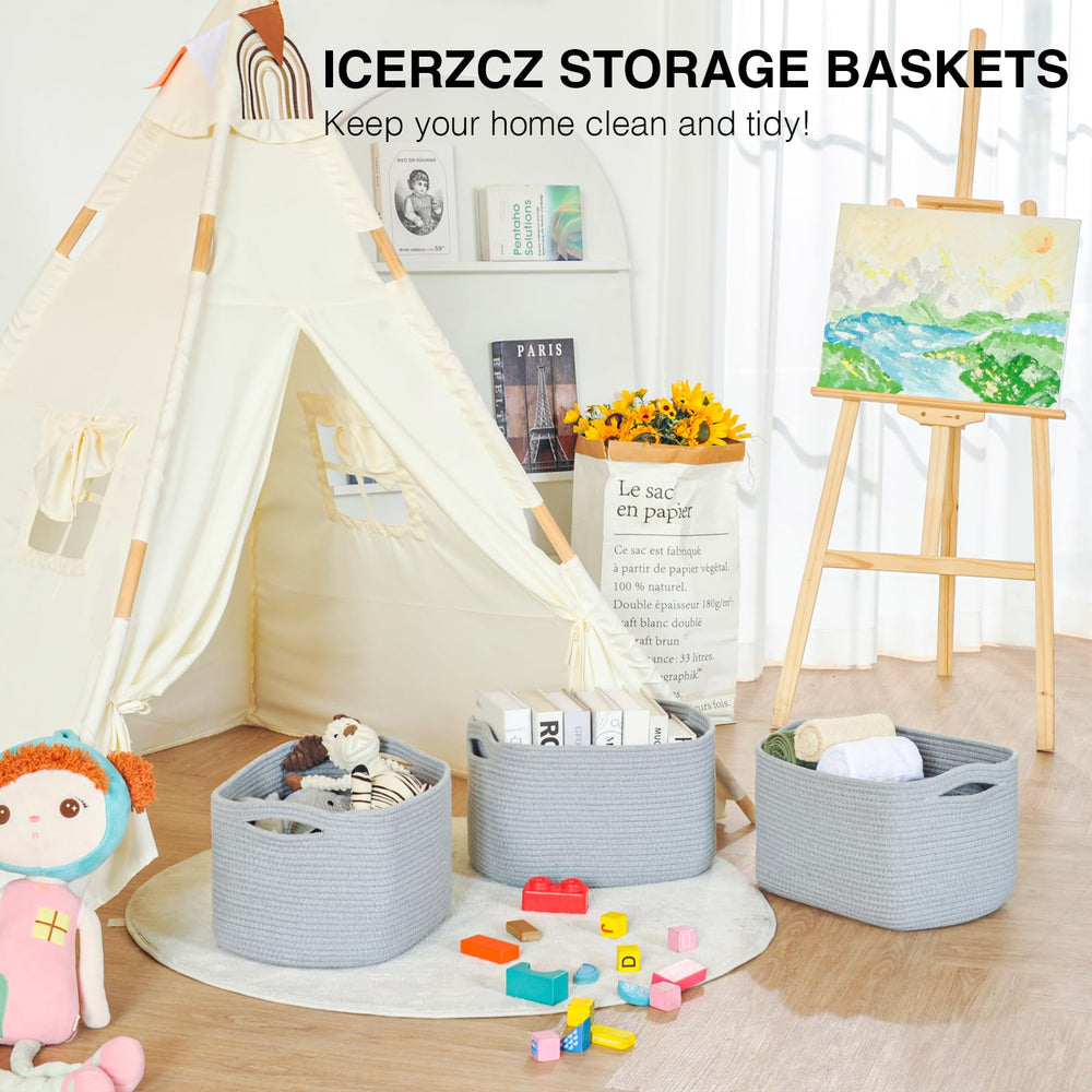 ICERZCZ living-room-decor-gray-bins complement modern interiors while staying practical