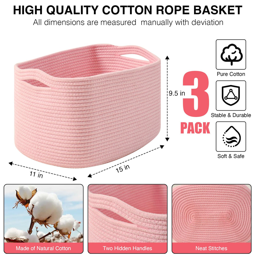 ICERZCZ minimalist pink storage bin adds modern decor while tidying shelves