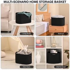 ICERZCZ basket in bedroom setup, adds minimalist decor and storage