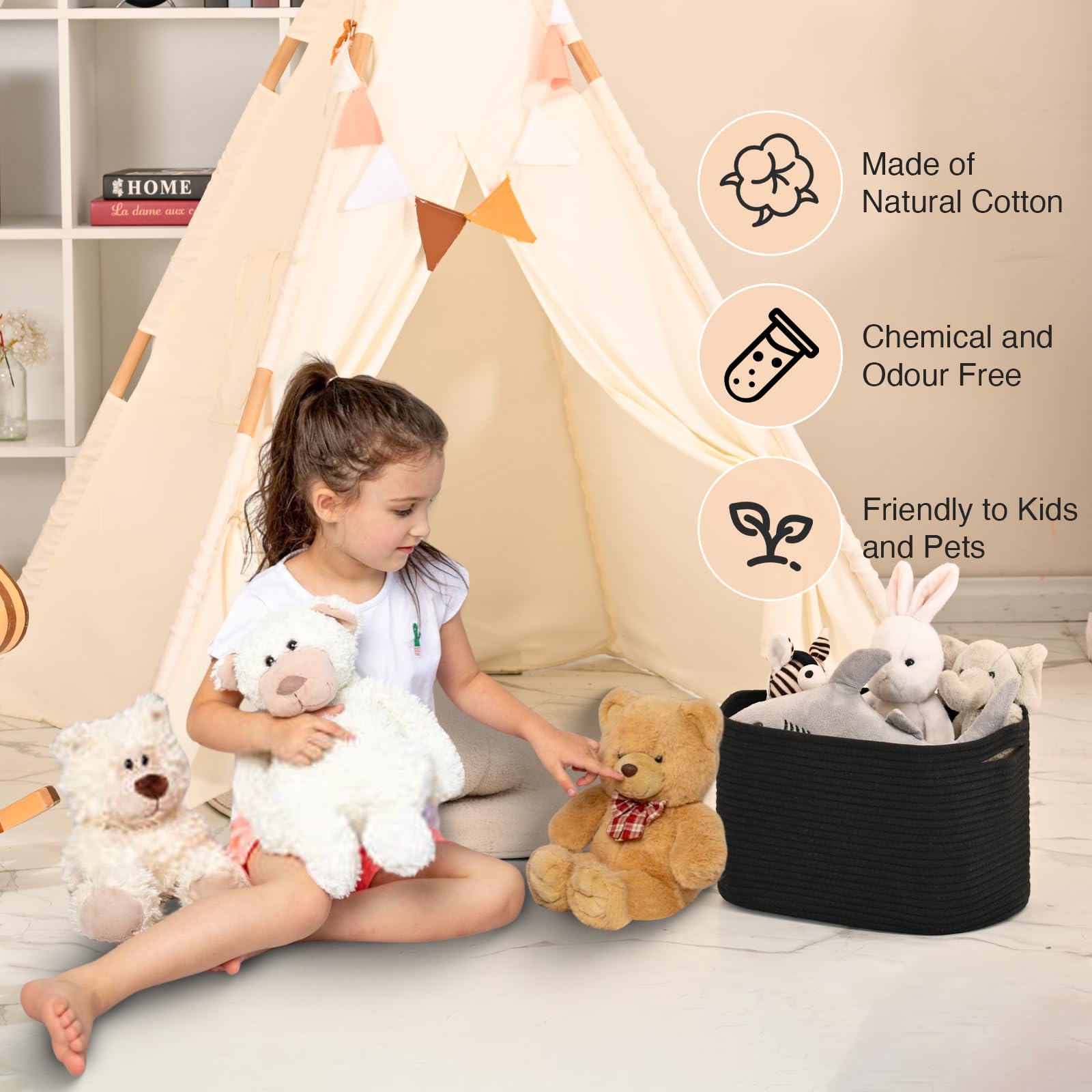 ICERZCZ basket folded flat for compact storage and space saving
