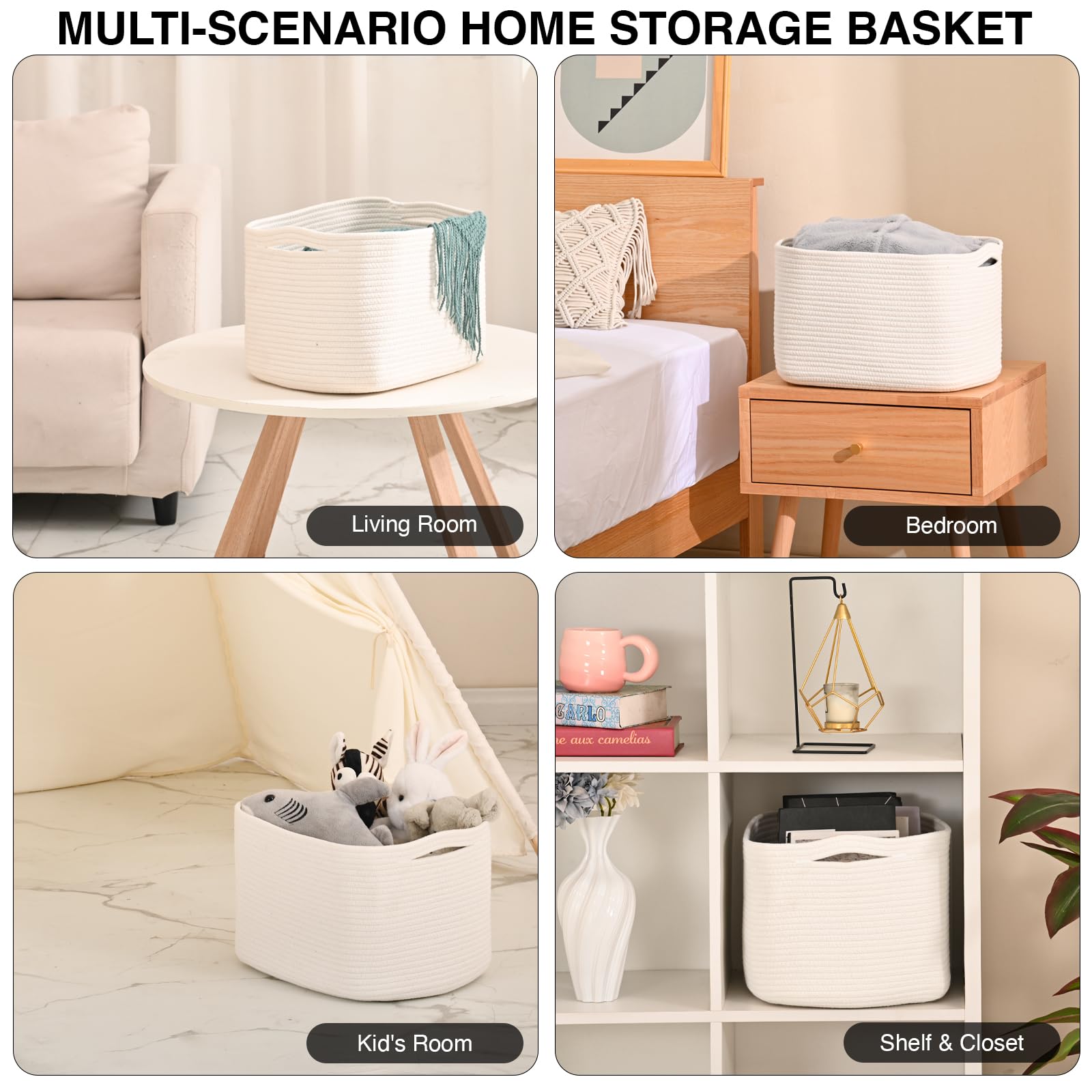 ICERZCZ storage basket in nursery supports tidy toy and clothing organization.