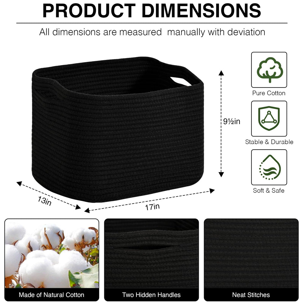 ICERZCZ basket with handles for easy transport and versatile storage