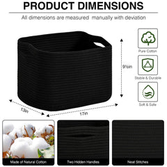ICERZCZ basket with handles for easy transport and versatile storage