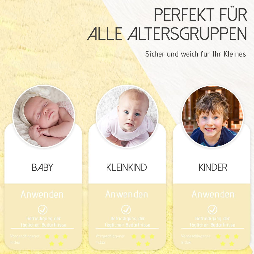 ICKEYOU highly absorbent towel dries quickly, helping keep your baby warm.