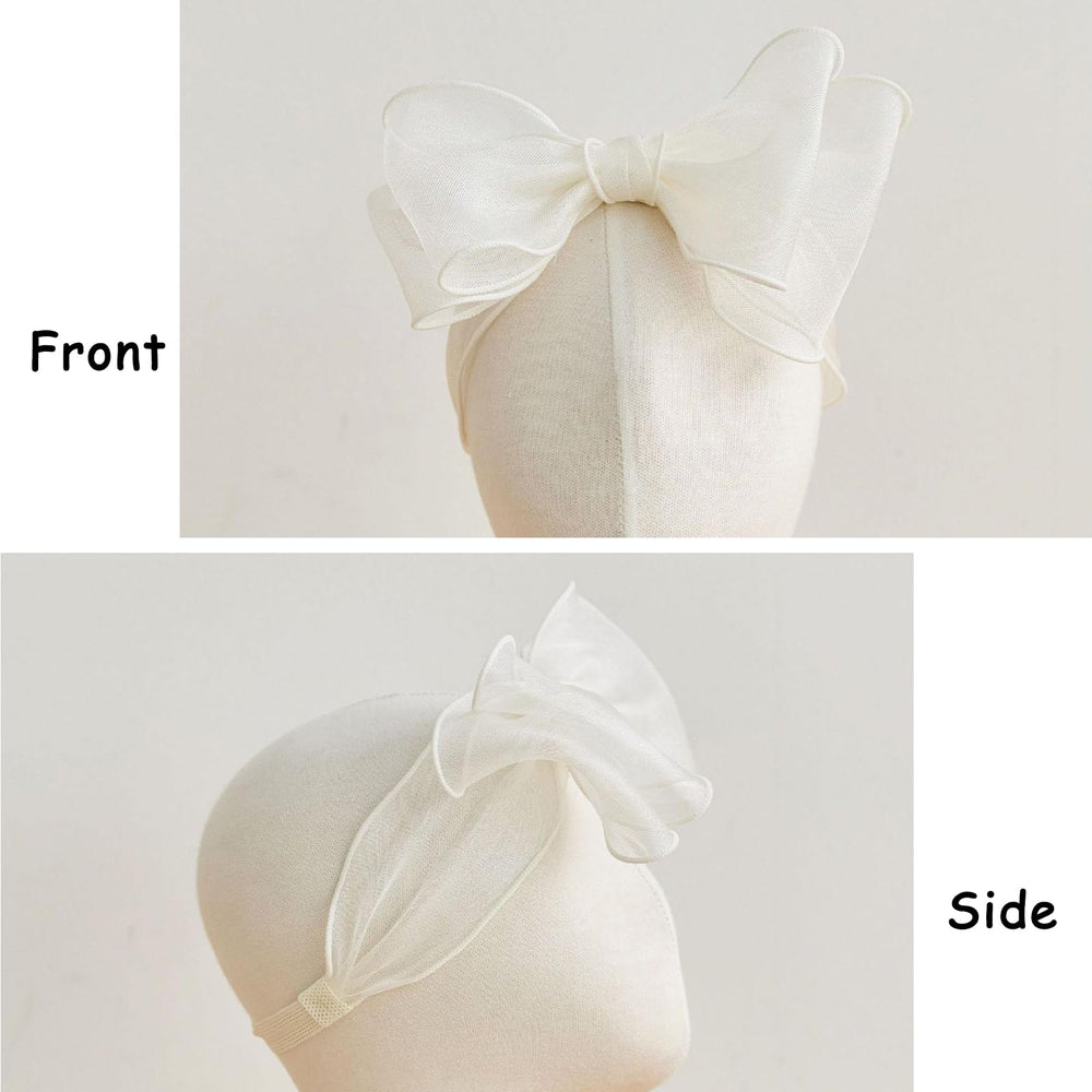 ICKEYOU adjustable elastic headband shows snug fit without slipping.