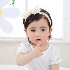 ickeyou baby bow headband elastic band ensures snug fit.