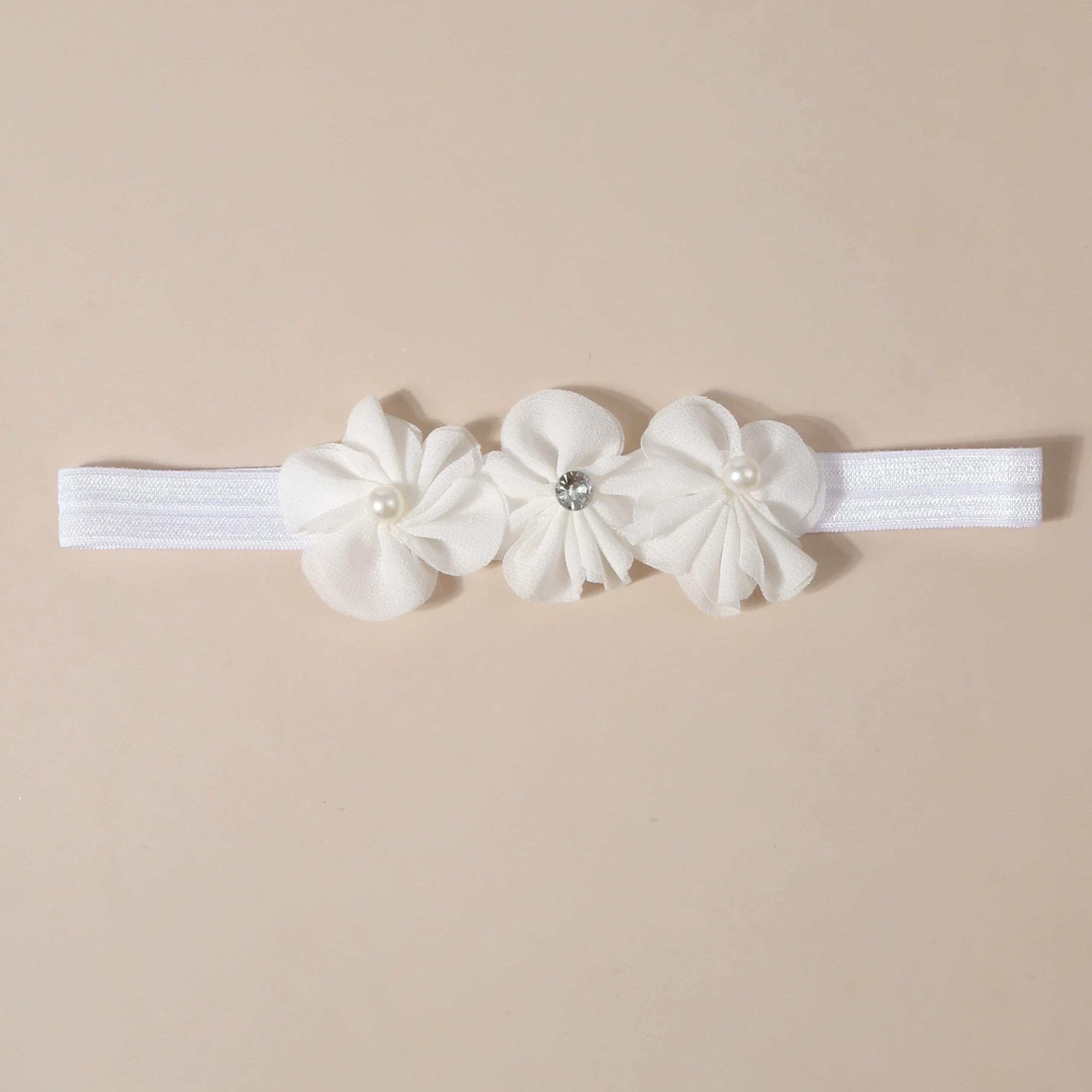 ICKEYOU pearl-embellishment headband keeps newborn hair neat