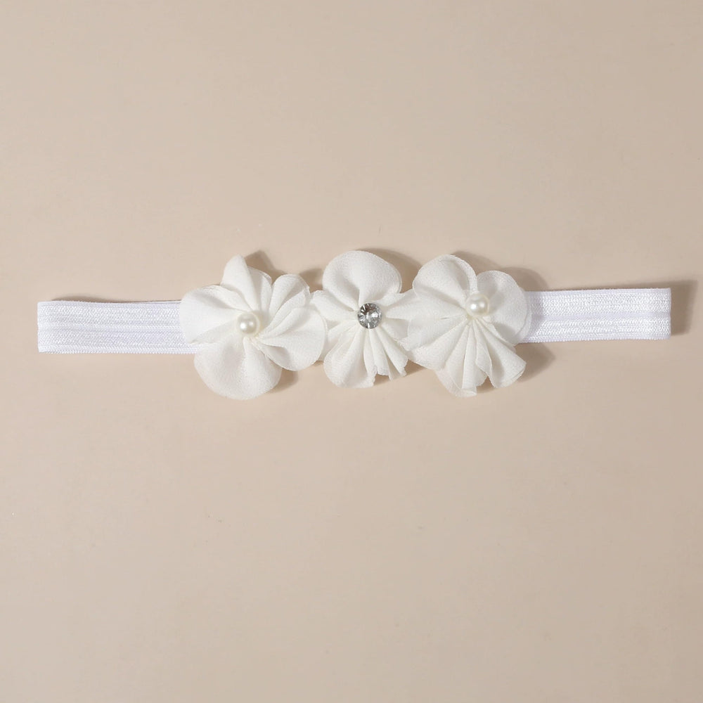 ICKEYOU pearl-embellishment headband keeps newborn hair neat