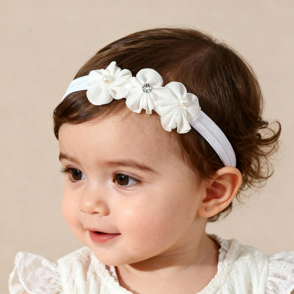 ICKEYOU soft-stretch headband with delicate lace for daily wear