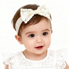 ICKEYOU newborn headband adjustable fit 7-10 inches for secure wear.