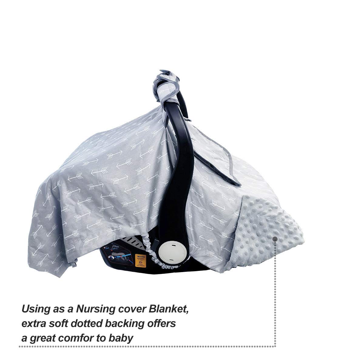 ICOPUCA car seat cover non slip handle keeps the canopy in place