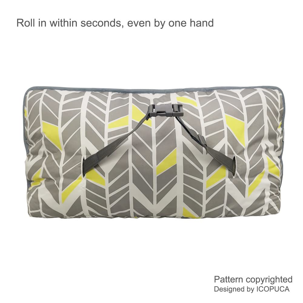 ICOPUCA machine-washable cover cleans quickly after busy shopping days.
