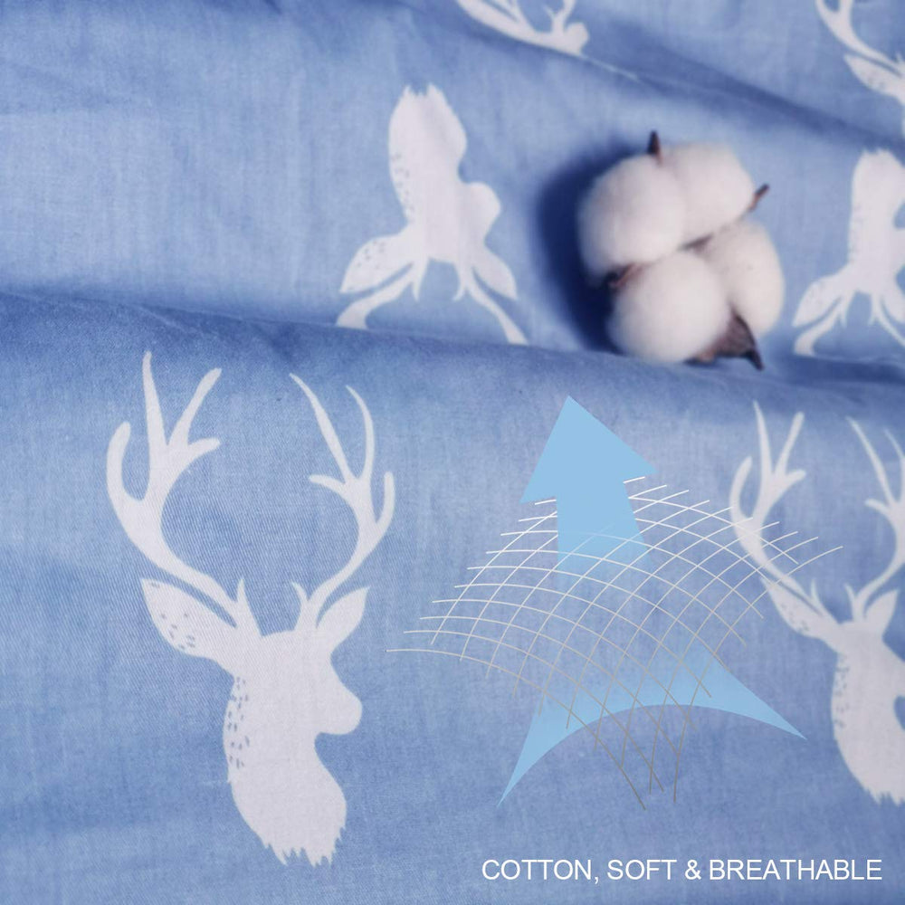 ICOPUCA Navy Deer reversible cotton surface offers versatile use.