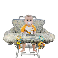 ICOPUCA reversible cart cover doubles as a high chair cover for dining