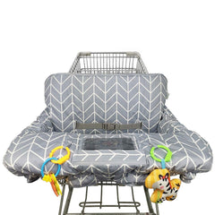ICOPUCA shopping cart cover front cotton panel for cozy baby seating during errands.