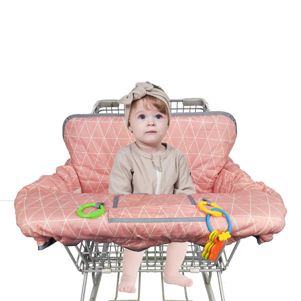 ICOPUCA shopping cart cover, reversible with non-slip suede backside keeps baby secure and comfortable.