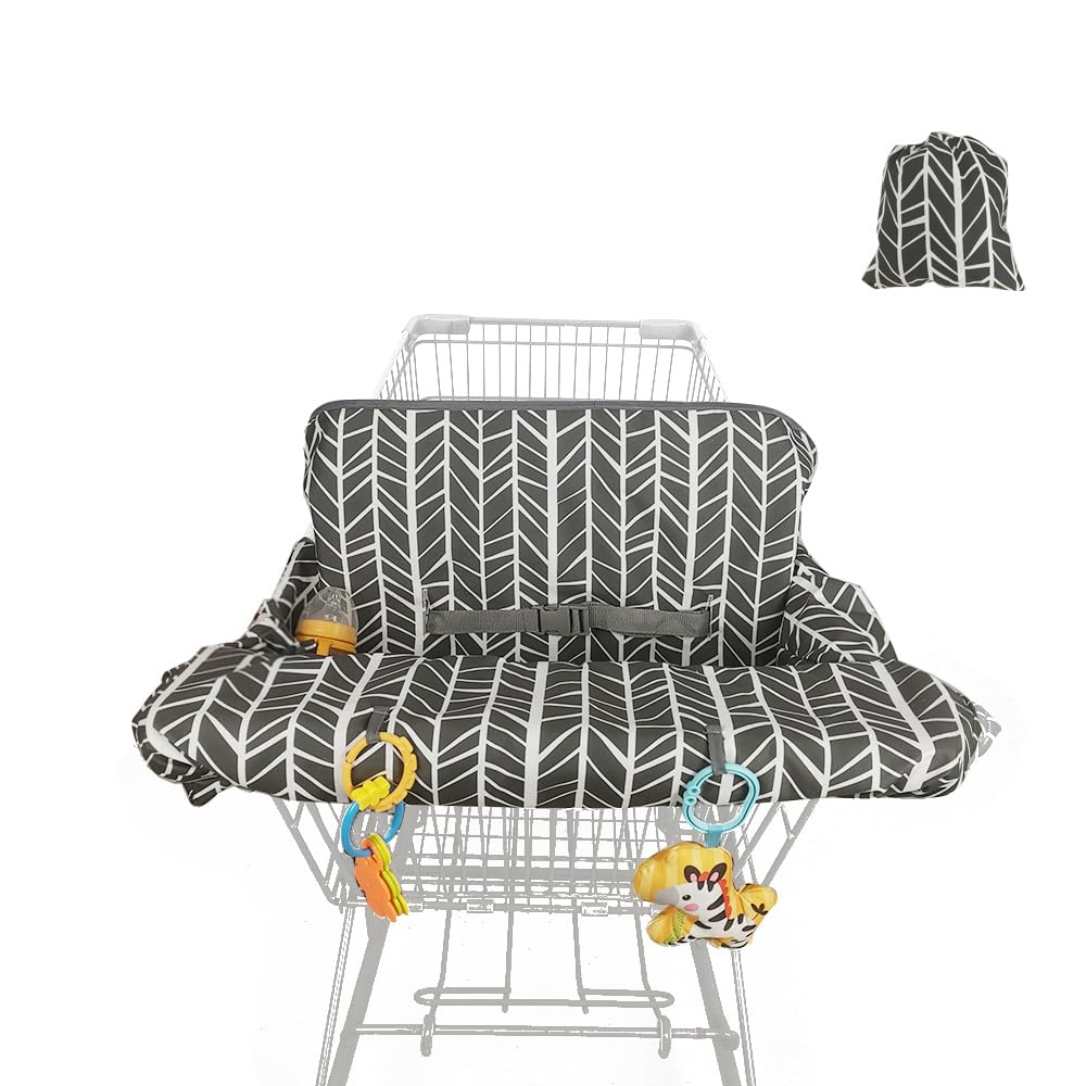 ICOPUCA shopping cart cover with storage bag protects baby while shopping and keeps items organized