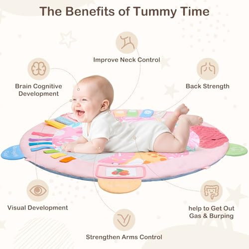 ICOSY Baby Mat 33-inch diameter provides ample space for movement.
