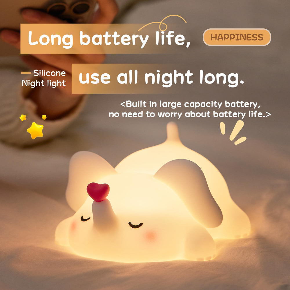 Icotoibabie cozy night light for bedrooms and white elephant decor