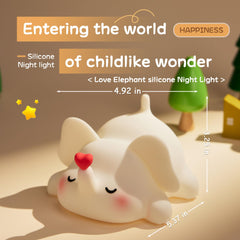 Icotoibabie elephant night light USB-C rechargeable for easy travel
