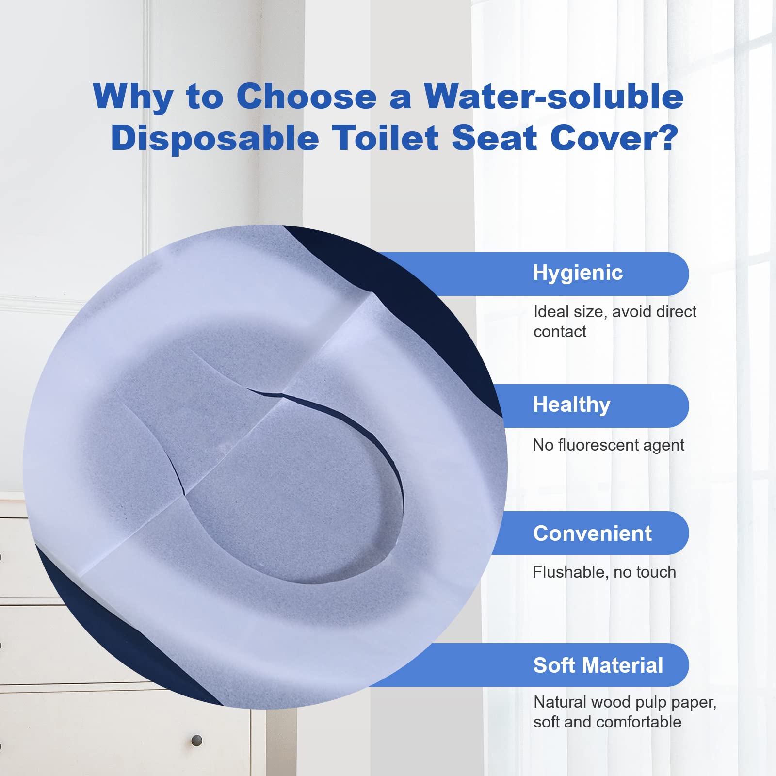 ICWEIMEI flushable liner allows simple disposal after use.