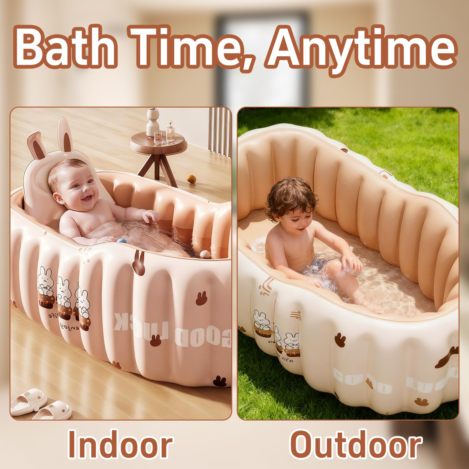 IcyByte bathtub fits shower or sink areas, ideal for small spaces.